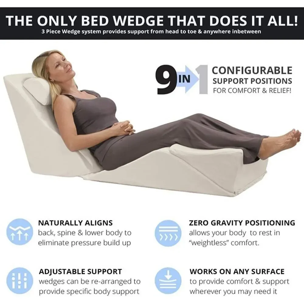 Contour Backmax Foam Bed Wedge Pillow Support System (20 Inch, Backmax Only)